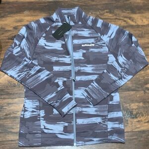 Alphalete Blue Hues Camo Athletic lJacket W/ Pockets NEW!!